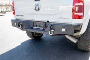Ram 2500 Rear Bumper - DV8 Offroad - RBDR2-03 with Corner Footsteps and LED Lights - `19-`21